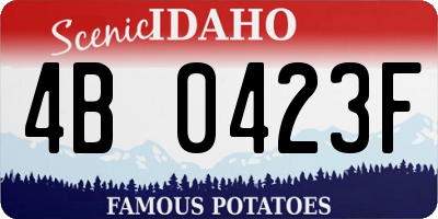 ID license plate 4B0423F