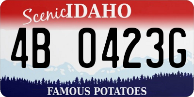 ID license plate 4B0423G