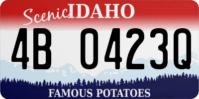 ID license plate 4B0423Q