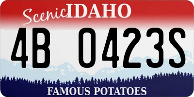 ID license plate 4B0423S