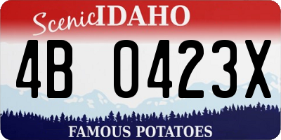 ID license plate 4B0423X