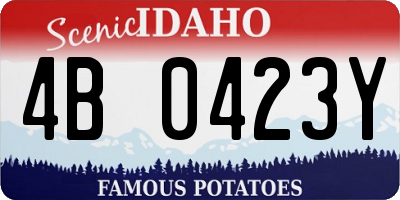 ID license plate 4B0423Y
