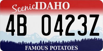 ID license plate 4B0423Z
