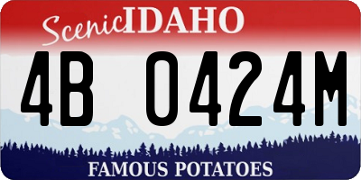 ID license plate 4B0424M