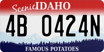 ID license plate 4B0424N