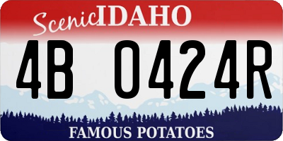 ID license plate 4B0424R