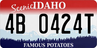 ID license plate 4B0424T