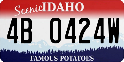 ID license plate 4B0424W