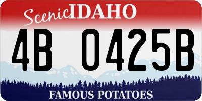 ID license plate 4B0425B