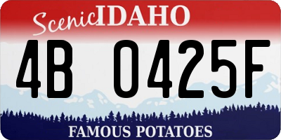 ID license plate 4B0425F
