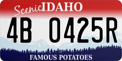ID license plate 4B0425R