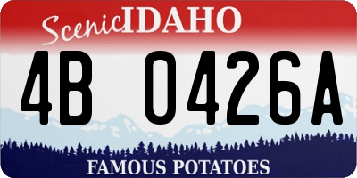 ID license plate 4B0426A