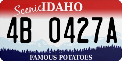 ID license plate 4B0427A
