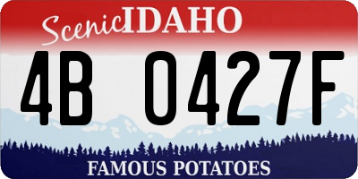 ID license plate 4B0427F