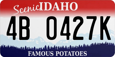 ID license plate 4B0427K