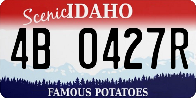 ID license plate 4B0427R