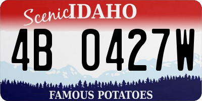 ID license plate 4B0427W