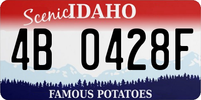 ID license plate 4B0428F