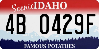 ID license plate 4B0429F