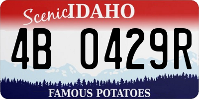 ID license plate 4B0429R