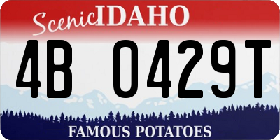 ID license plate 4B0429T