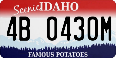 ID license plate 4B0430M