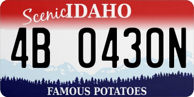 ID license plate 4B0430N