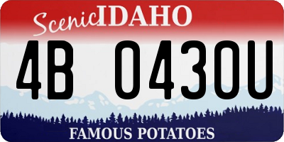 ID license plate 4B0430U