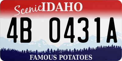 ID license plate 4B0431A