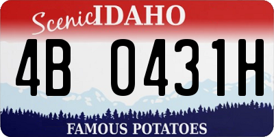 ID license plate 4B0431H