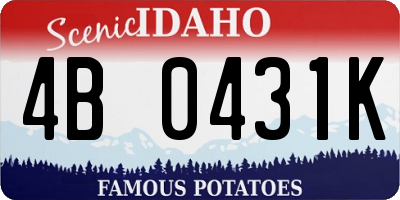 ID license plate 4B0431K