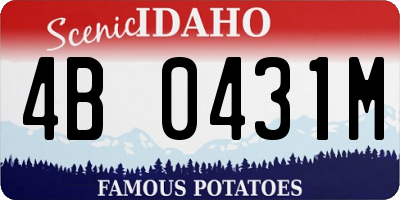 ID license plate 4B0431M