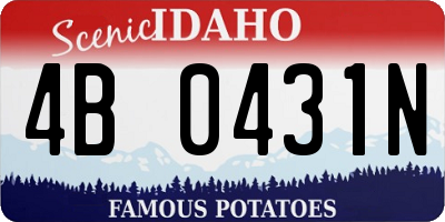 ID license plate 4B0431N