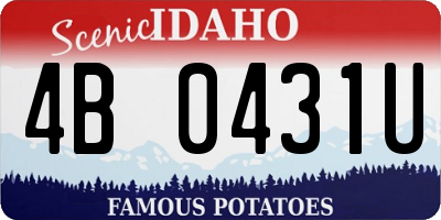 ID license plate 4B0431U