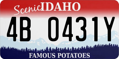 ID license plate 4B0431Y