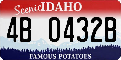 ID license plate 4B0432B