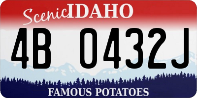 ID license plate 4B0432J