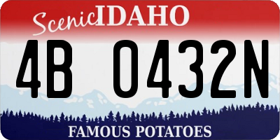 ID license plate 4B0432N