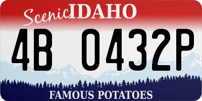 ID license plate 4B0432P