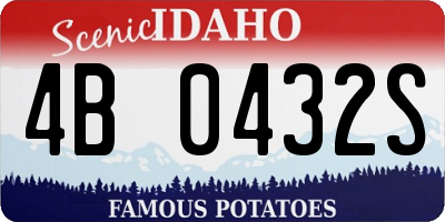 ID license plate 4B0432S