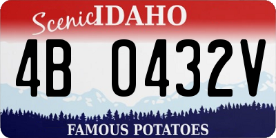 ID license plate 4B0432V