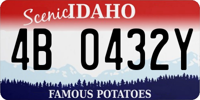 ID license plate 4B0432Y