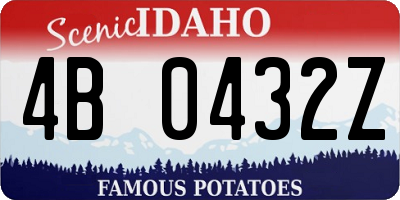ID license plate 4B0432Z