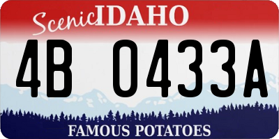 ID license plate 4B0433A