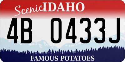 ID license plate 4B0433J