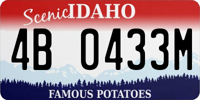 ID license plate 4B0433M