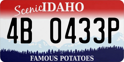 ID license plate 4B0433P