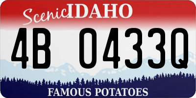 ID license plate 4B0433Q