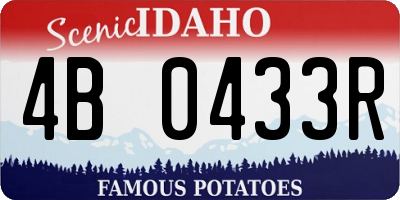 ID license plate 4B0433R