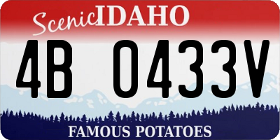 ID license plate 4B0433V